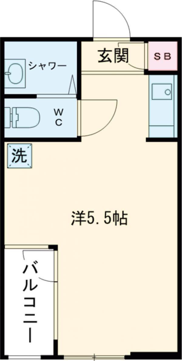 グランメール高田馬場(ワンルーム/4階)の間取り写真