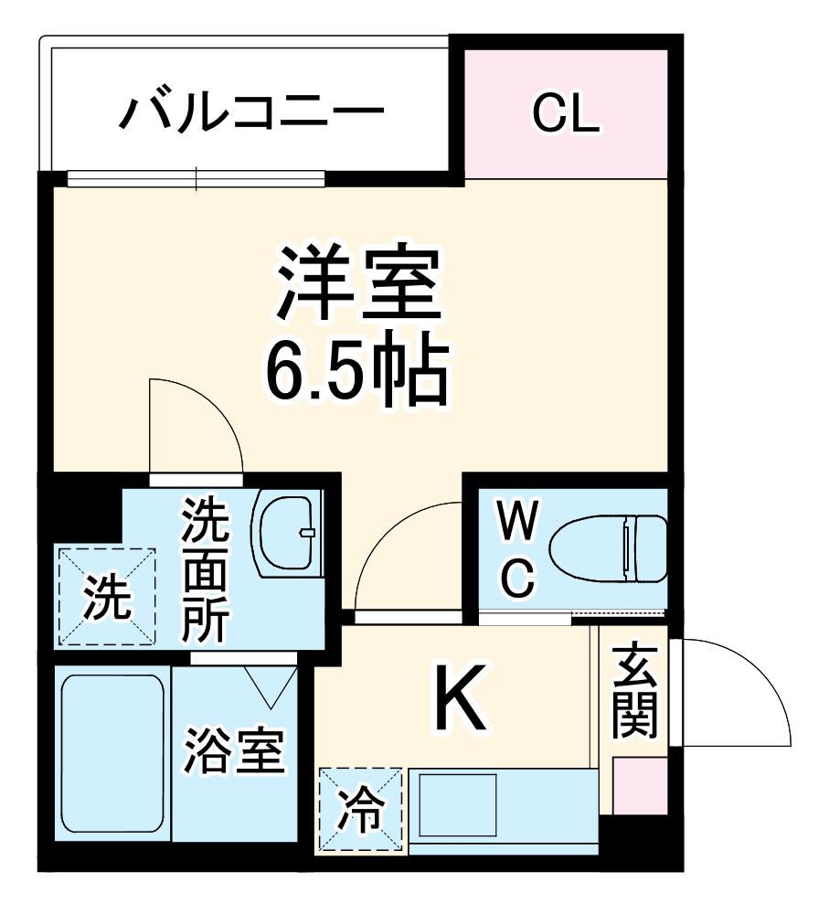 キャメル獨協大学前4(1K/3階)の間取り写真