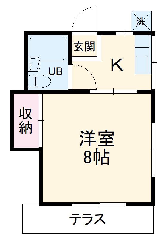 シティハイツ東大沼(1K/1階)の間取り写真
