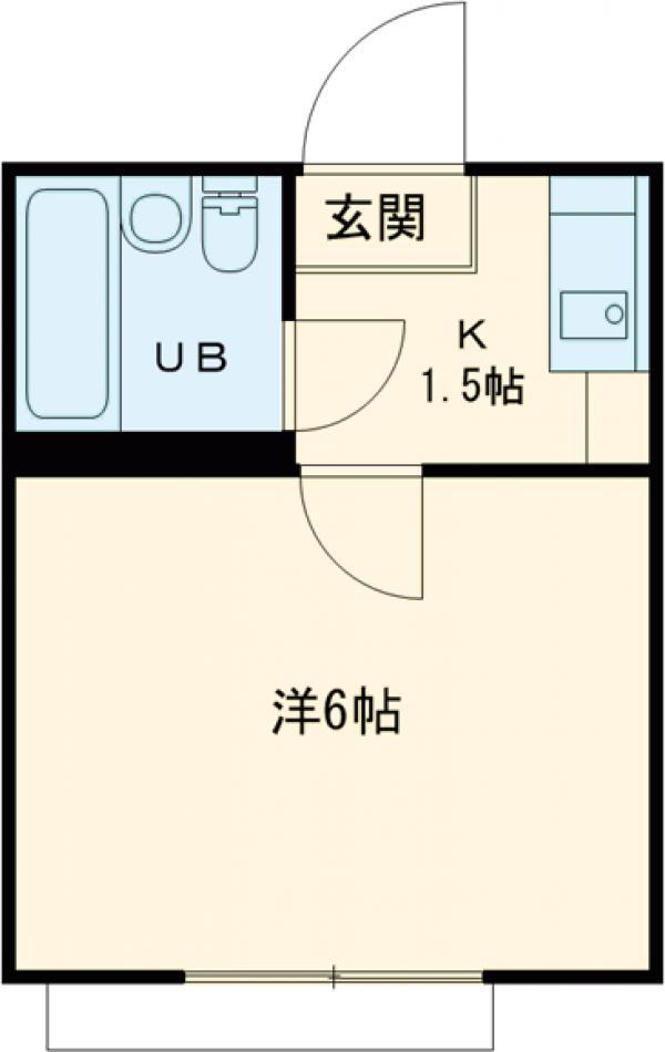 ピア下北沢(1K/2階)の間取り写真