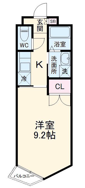 レジデンスアポロ(1K/3階)の間取り写真
