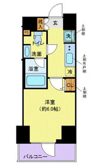 クレヴィスタ大森2(1K/8階)の間取り写真