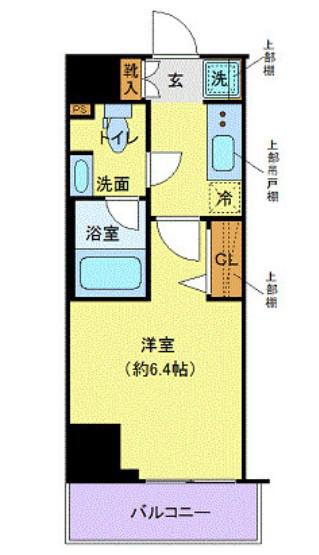 クレヴィスタ大森2(1K/5階)の間取り写真