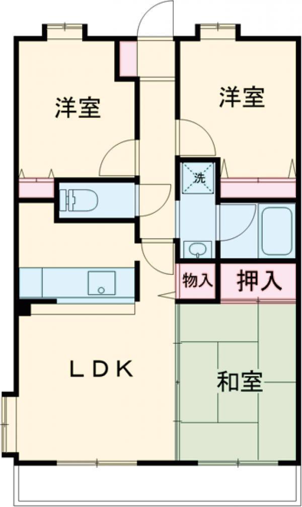 ピースアベニュー192(3LDK/7階)の間取り写真
