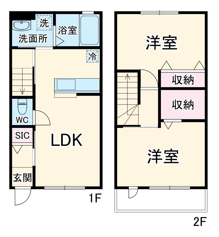 クインテット(2LDK)の間取り写真