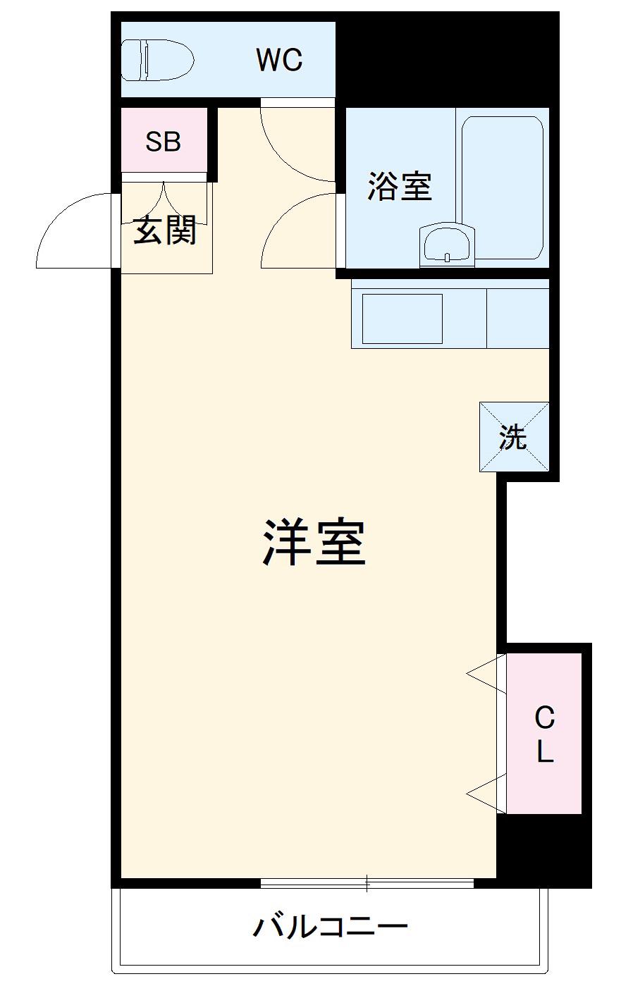 サンクレスト伊勢佐木町(ワンルーム/7階)の間取り写真