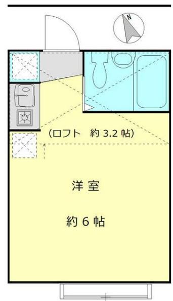プライム目白台(ワンルーム/2階)の間取り写真
