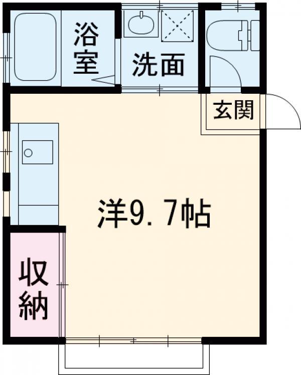 ハイツ26A(ワンルーム/1階)の間取り写真