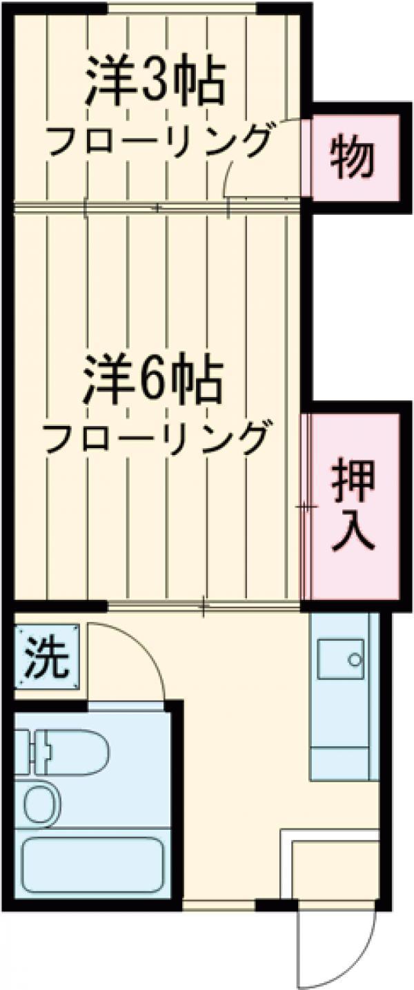 田中ハイツ(2K/2階)の間取り写真