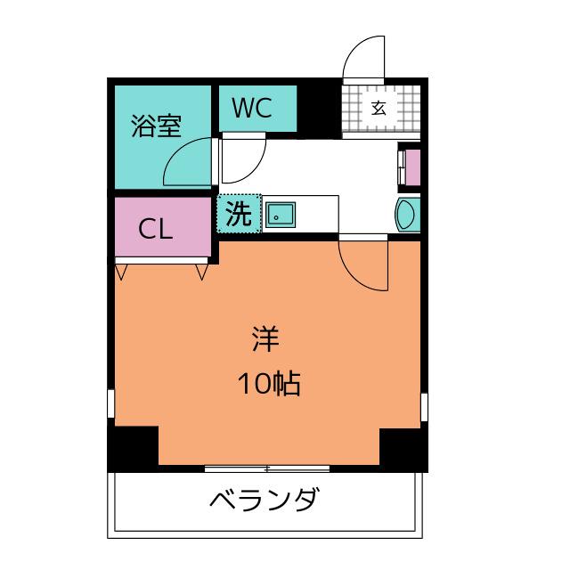 第6メゾン吾妻(1K/2階)の間取り写真
