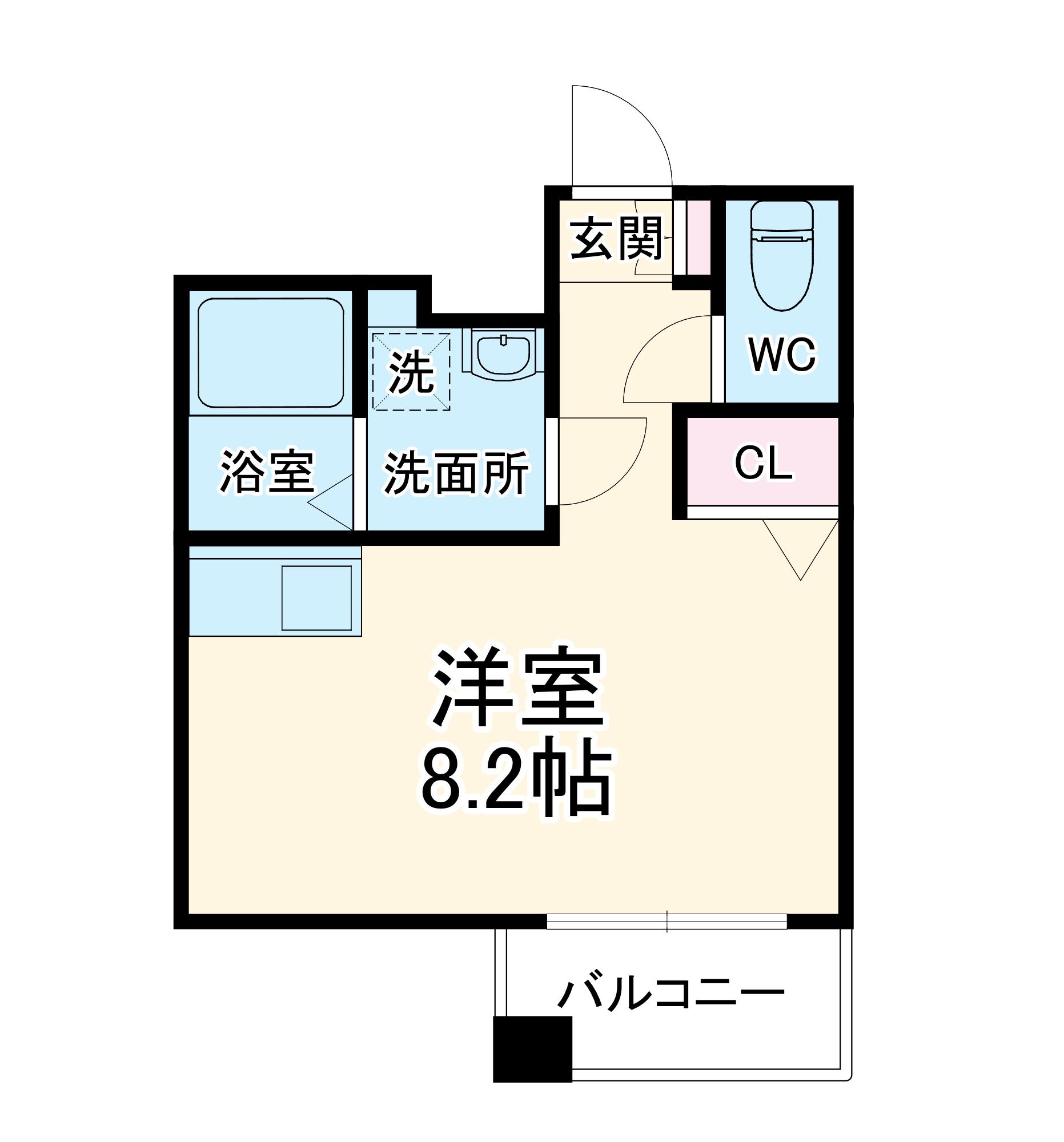ベオラ・プレイス(ワンルーム/4階)の間取り写真