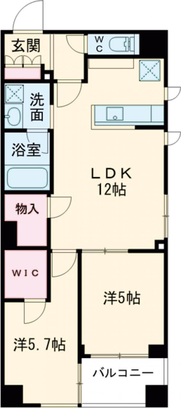 S-RESIDENCE瑞江(2LDK/4階)の間取り写真