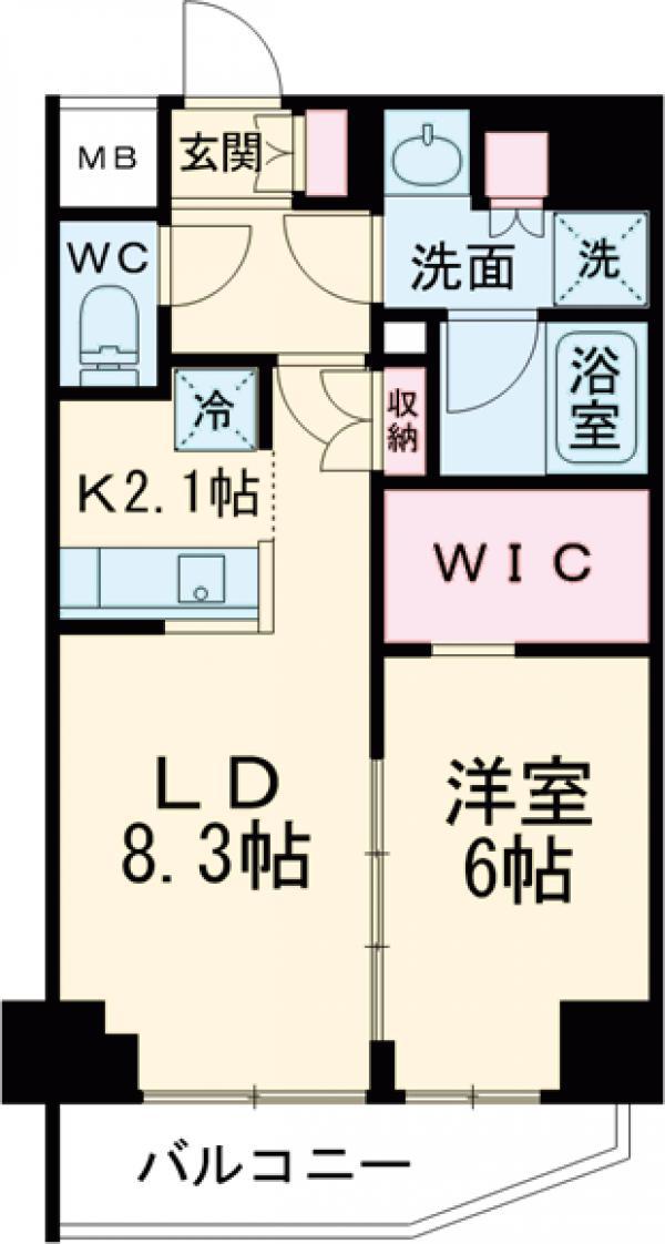 アイル グランデ押上イースト(1LDK/5階)の間取り写真