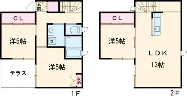 中央本線 八王子駅 バス乗車時間:20分 新清水橋バス停で下車 徒歩4分 1階建 築6年(3LDK)の間取り写真