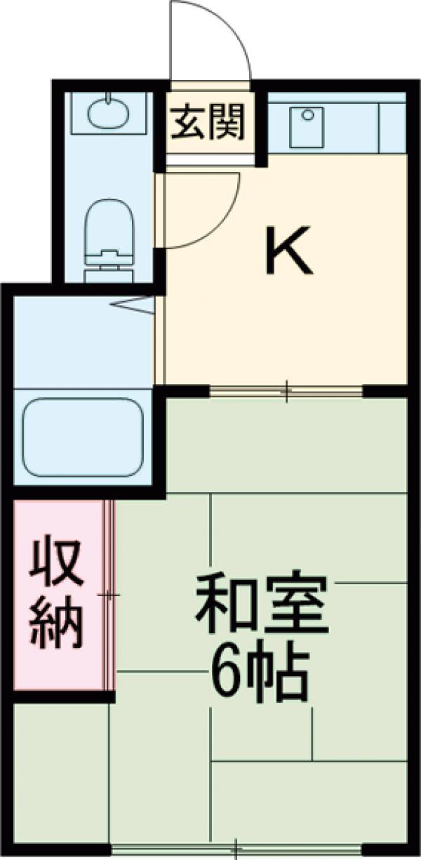第一山辺ビル(1K/3階)の間取り写真