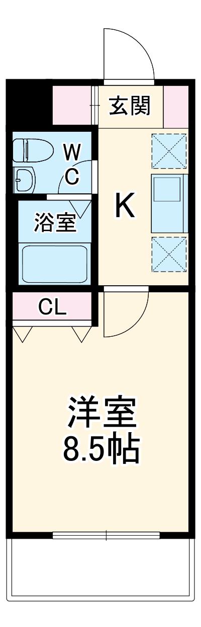 KDXレジデンス溝の口(1K/5階)の間取り写真