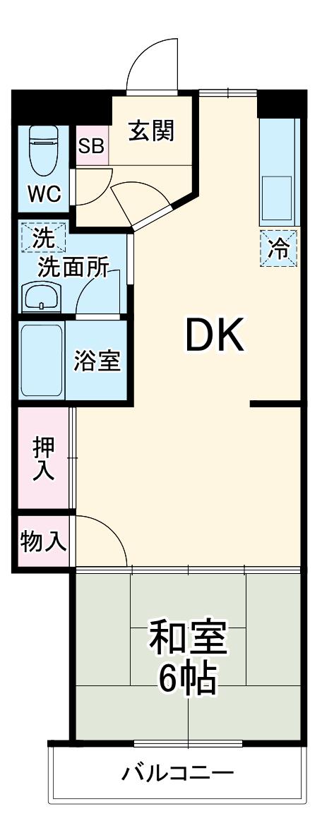 メゾン・ラメール(1DK/4階)の間取り写真