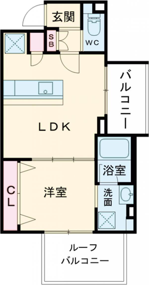 DIPS綾瀬(1LDK/5階)の間取り写真