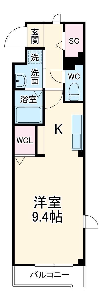 JOY HOME(1K/1階)の間取り写真