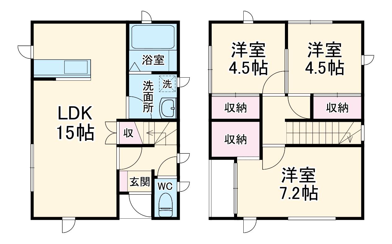 高崎線 上尾駅 徒歩7分 2階建 築16年(3LDK)の間取り写真