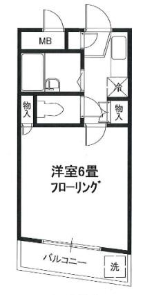パストラルマンションMⅢ(1K/2階)の間取り写真