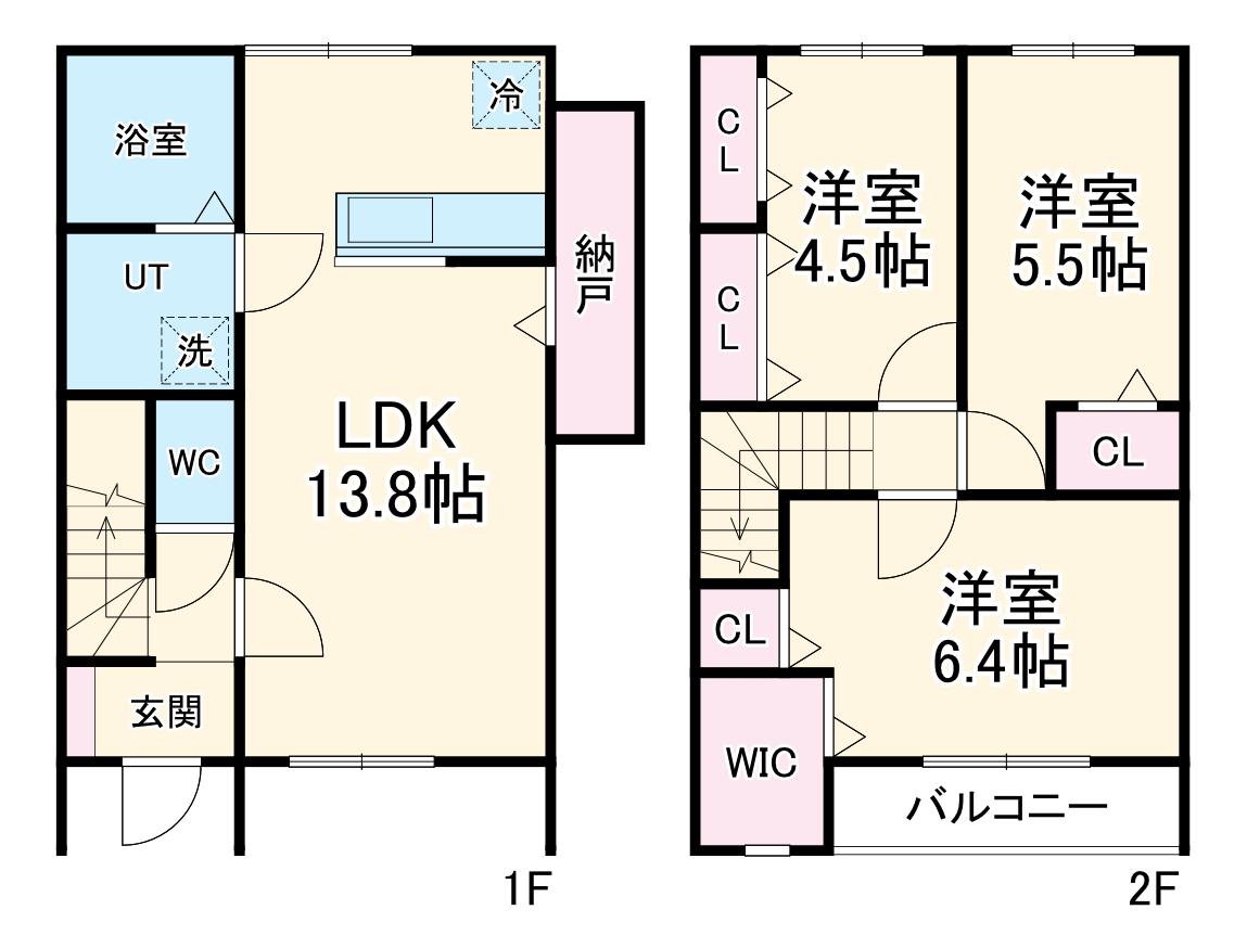 Grand Terrace 野々下(3LDK)の間取り写真