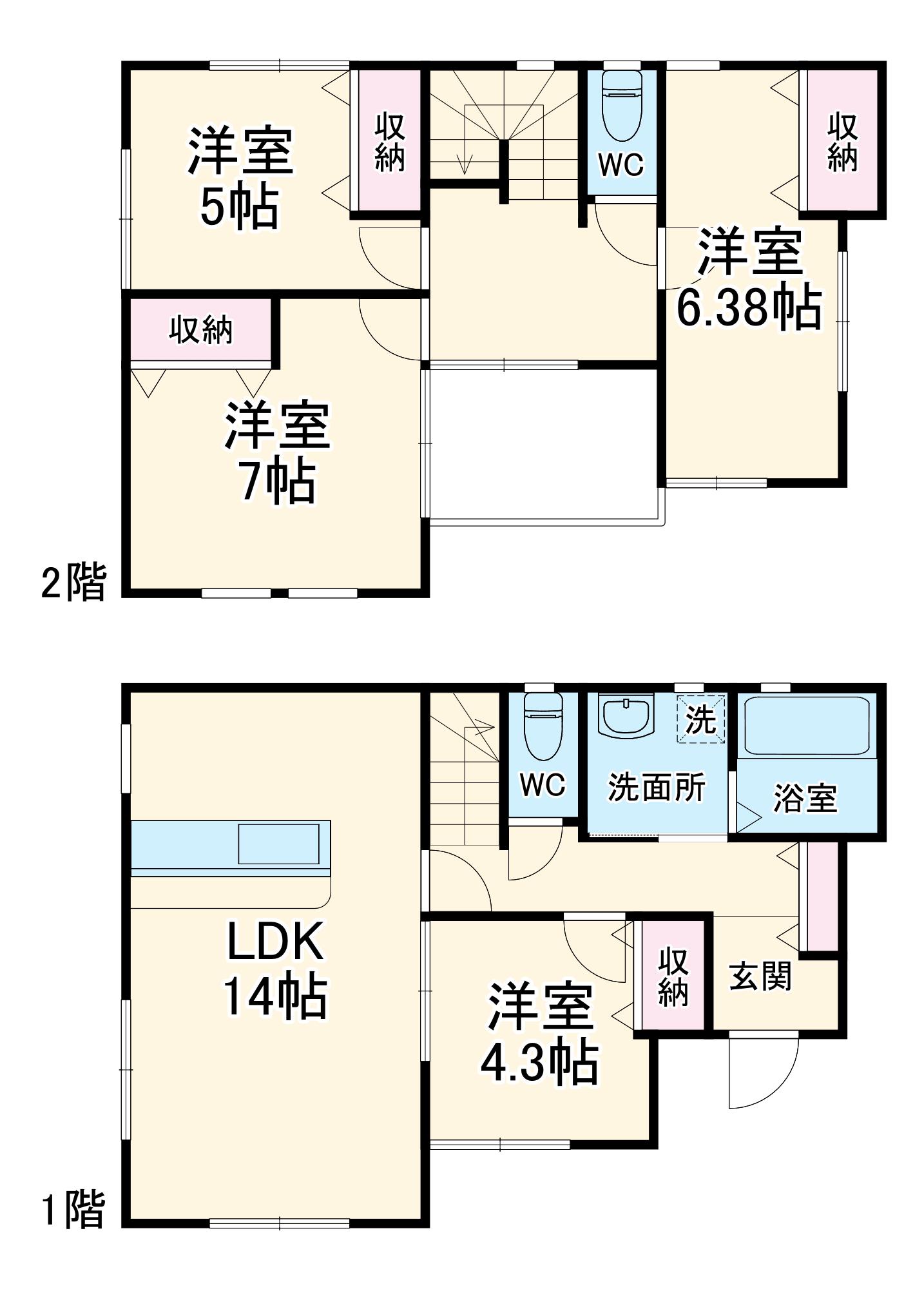 東海道本線 岐阜駅 バス乗車時間:13分 早田東町バス停で下車 徒歩5分 2階建 築5年(4LDK)の間取り写真
