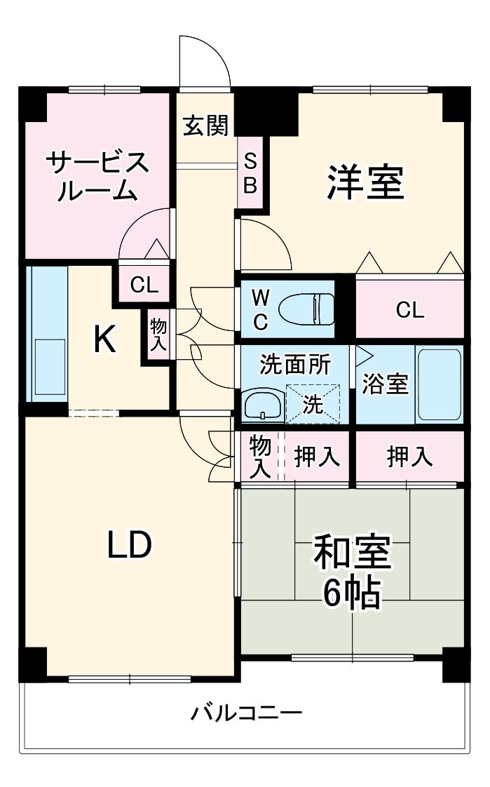 ノール・グロワール(3LDK/4階)の間取り写真