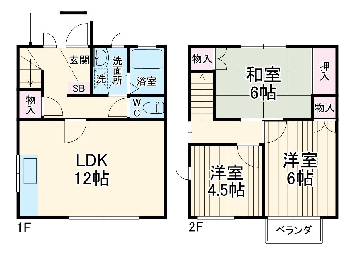 甘粕テラス(3LDK)の間取り写真