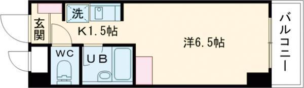 キャンパスコートTK(1K/4階)の間取り写真