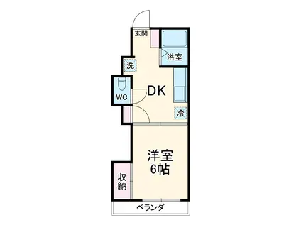 ハイツ千代(1DK/1階)の間取り写真