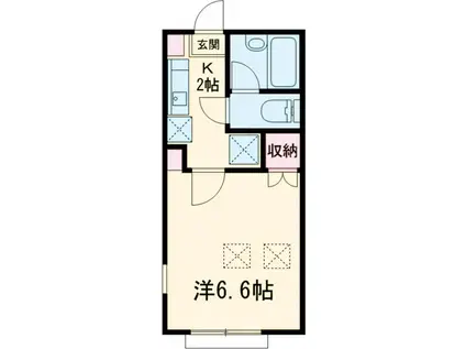 ブランシュ・ネージュC(1K/1階)の間取り写真