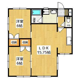 プロミネンス(2LDK/2階)の間取り写真