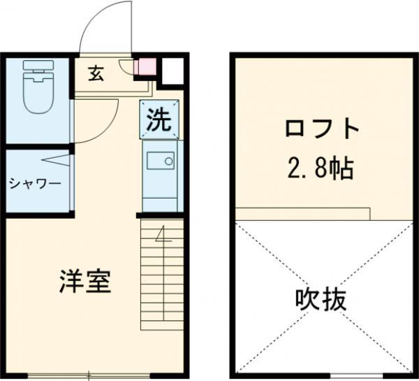 ハーモニーテラス上高井戸Ⅳ(ワンルーム/1階)の間取り写真