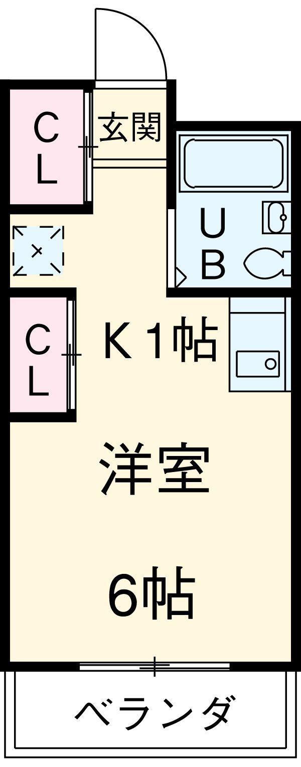 BAKER ST 221B(ワンルーム/4階)の間取り写真