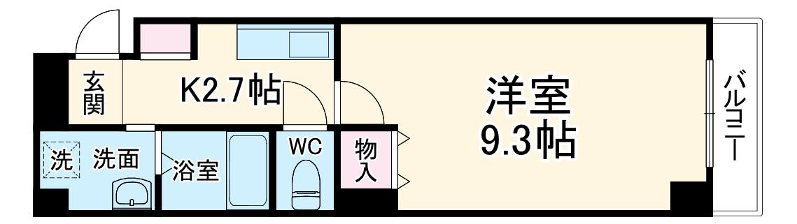メゾンアーサー(1K/3階)の間取り写真