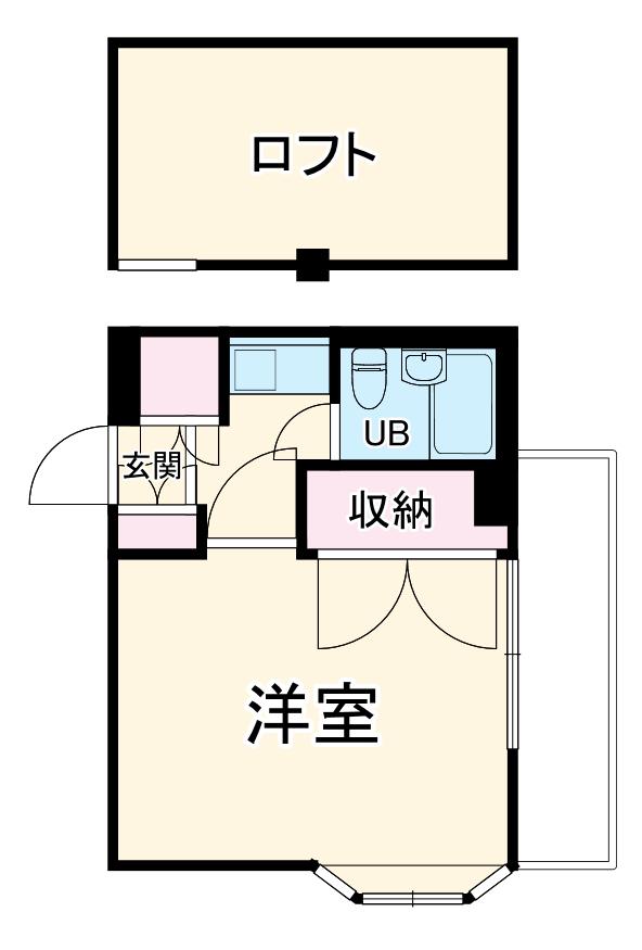 オリーブ(1K/2階)の間取り写真