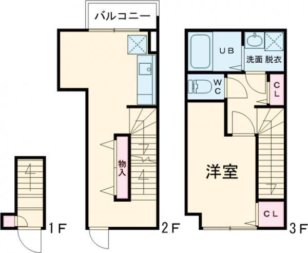 ソナルクレイシア下北沢(1DK/1階)の間取り写真