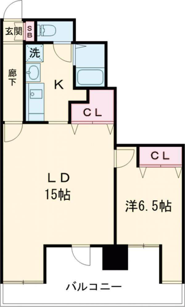 太陽マンション(1LDK/5階)の間取り写真