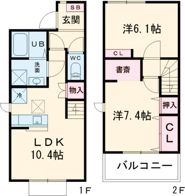 森の泉Ⅱ A(2LDK)の間取り写真