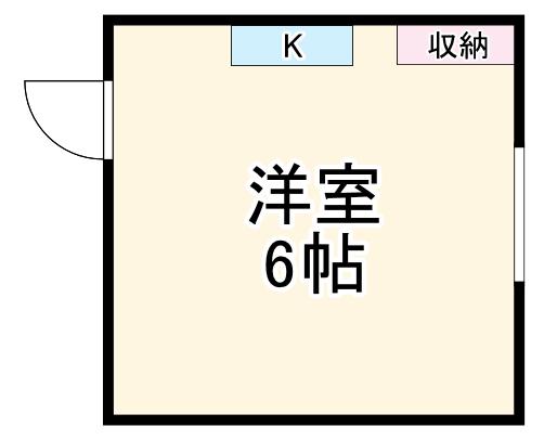 平塚市真田アパート(ワンルーム/1階)の間取り写真