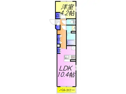 グラシア津田沼Ⅰ(1LDK/3階)の間取り写真