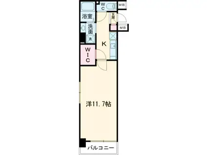 XEBEC高井戸(1K/2階)の間取り写真