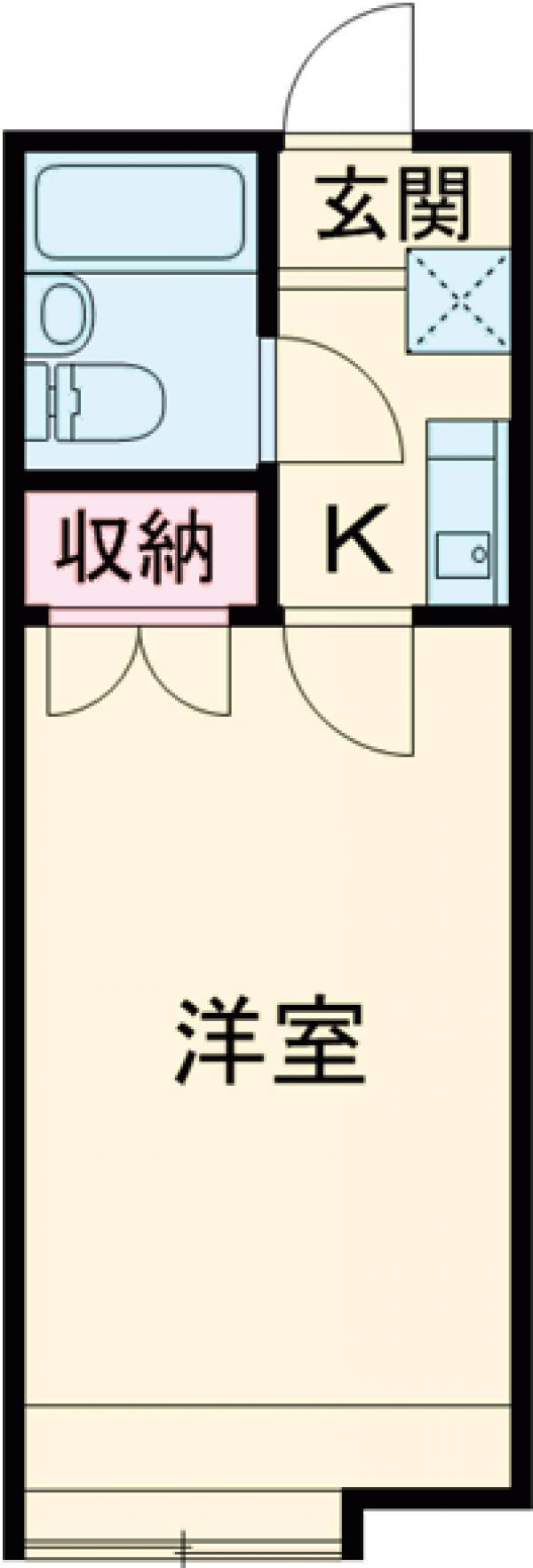 プランドール瑞江Ⅱ(1K/1階)の間取り写真