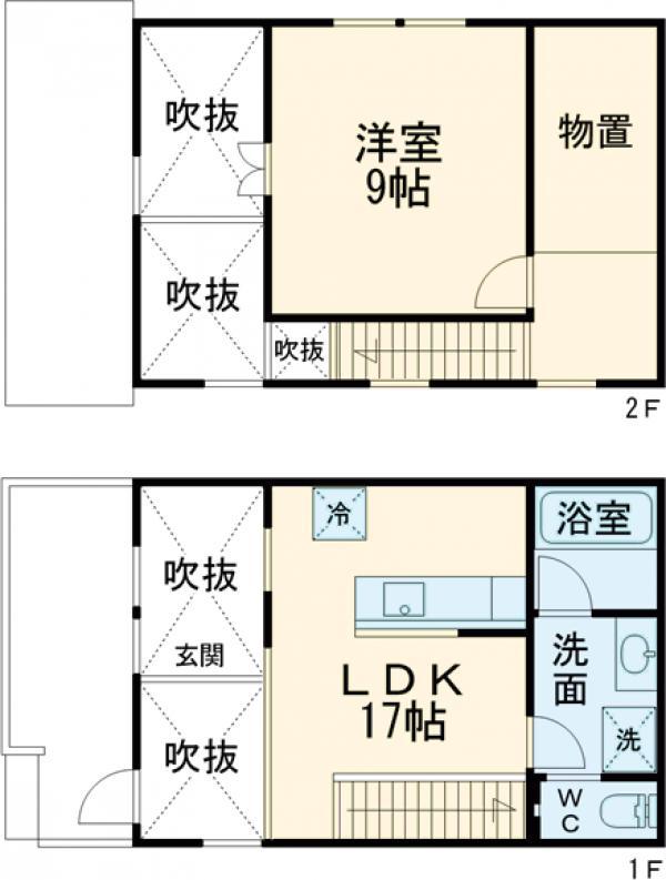 中央本線 東小金井駅 徒歩17分 2階建 築1年(1SLDK)の間取り写真