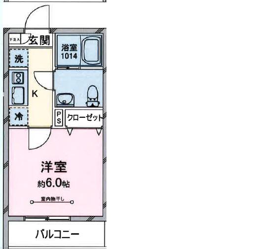 パル川越(1K/2階)の間取り写真