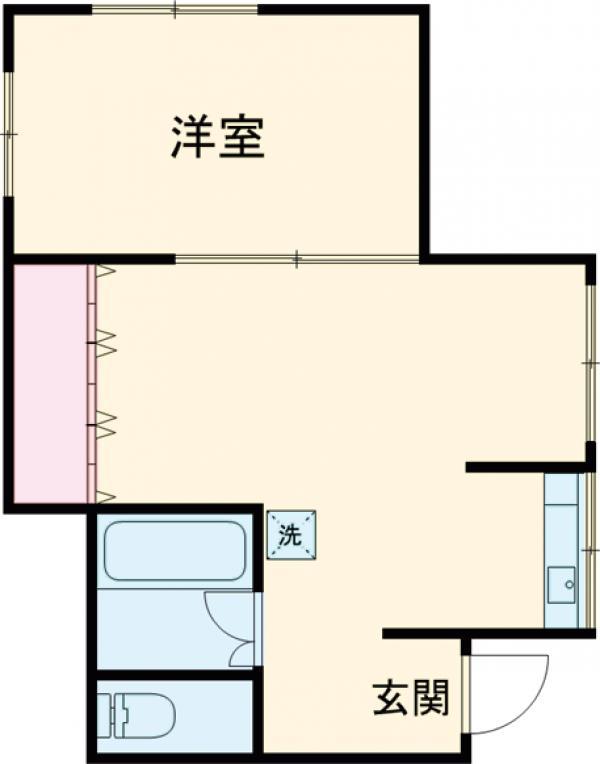 第6高尾荘(1LDK/2階)の間取り写真