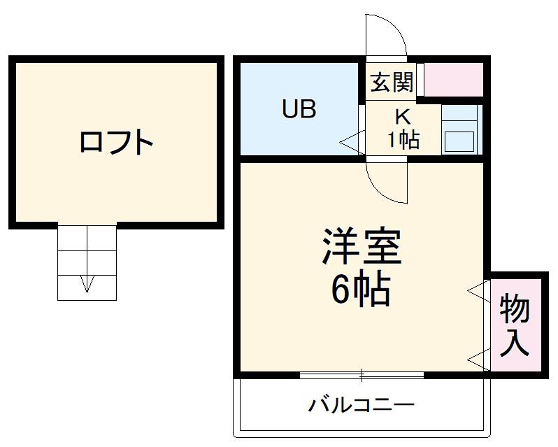 サニーハイム桜(1K/1階)の間取り写真