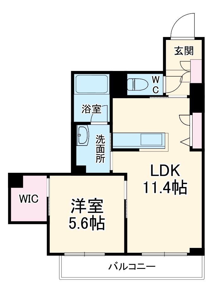 サンワハウス(1LDK/3階)の間取り写真