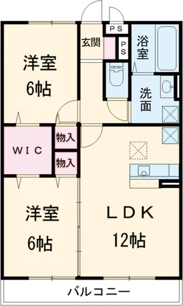 コンフォール瑞江7(2LDK/1階)の間取り写真